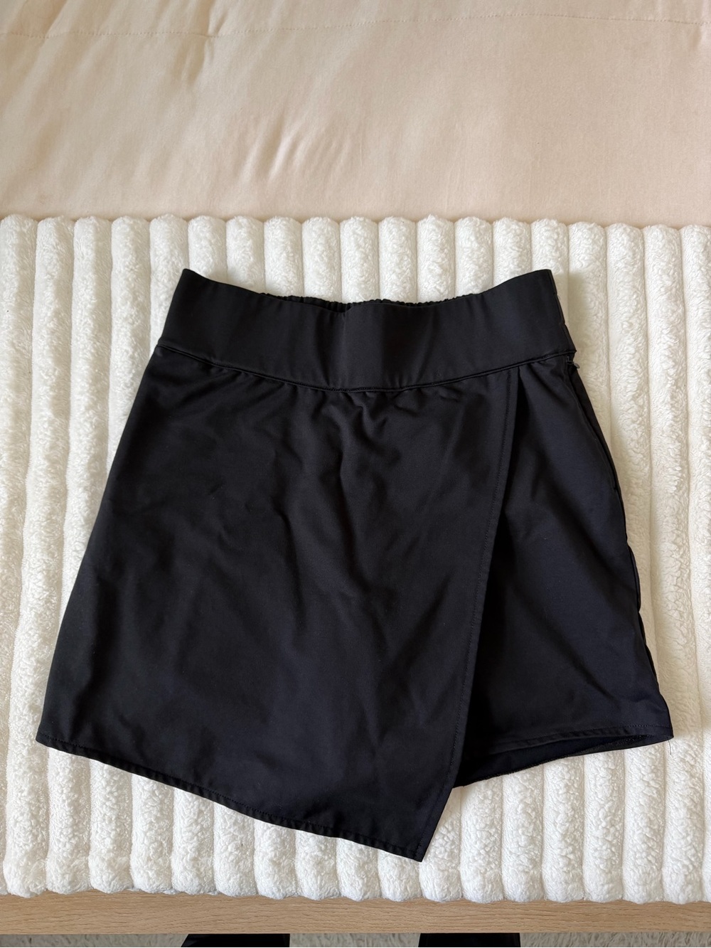 Studio Park Black Wrap-Front Athletic Skort